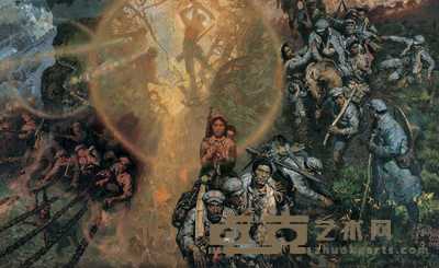 沈尧伊 1980年作 长征之路 185×300cm